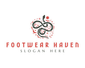 Floral Boho Snake Logo