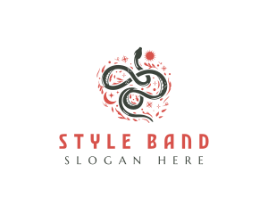 Floral Boho Snake Logo