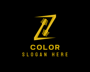 Golden Guitar Letter Z  Logo