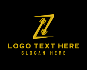 Golden Guitar Letter Z  Logo
