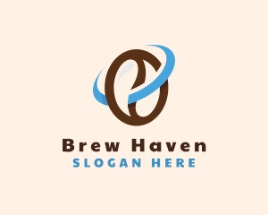 Brew - Coffee Bean Loop logo design