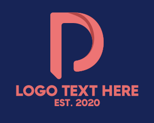 Social Media - Modern Pink Letter D logo design