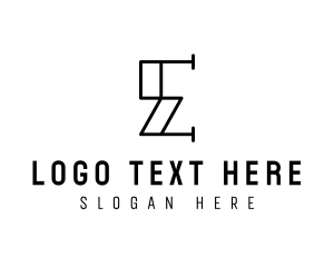 Letter E - Simple Modern Monoline Letter E logo design