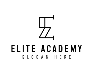 Simple Modern Monoline Letter E Logo