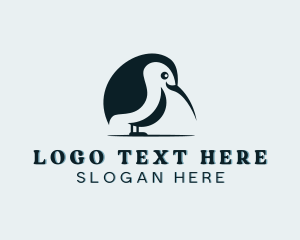 New Zealand - Kiwi Bird Animal logo design