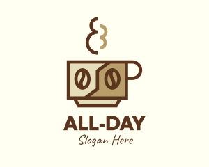 Brewed Coffee Cup Logo