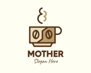 Caffeine - Brewed Coffee Cup logo design