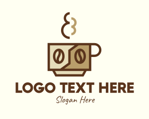 Latte - Brewed Coffee Cup logo design