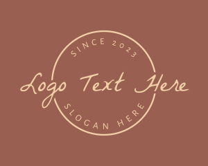 Wordmark - Handwritten Script Badge logo design