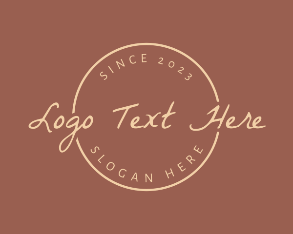 Makeup - Handwritten Script Badge logo design