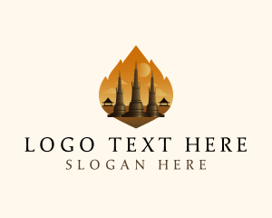 Asia - Thai Temple Landmark logo design