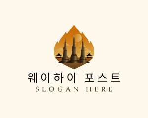 Thai Temple Landmark logo design