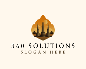 Thai Temple Landmark logo design