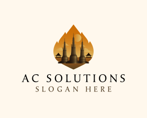 Thai Temple Landmark logo design