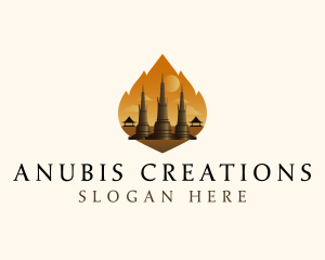 Thai Temple Landmark logo design