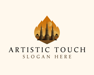 Thai Temple Landmark logo design