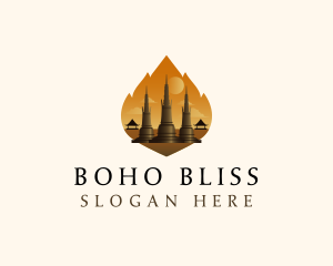 Thai Temple Landmark logo design