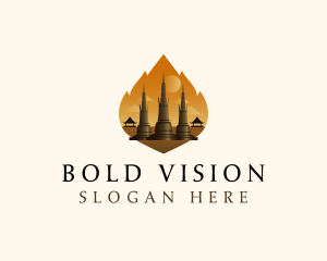 Thai Temple Landmark logo design