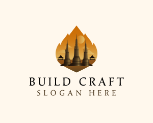 Thai Temple Landmark logo design