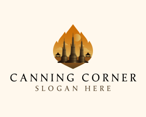 Thai Temple Landmark logo design