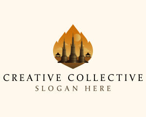 Thai Temple Landmark logo design