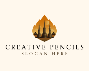 Thai Temple Landmark logo design