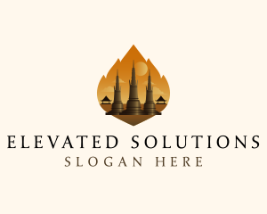 Thai Temple Landmark logo design