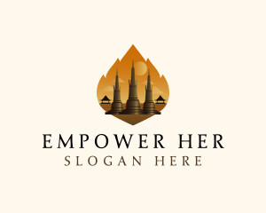 Thai Temple Landmark logo design