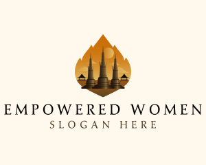 Thai Temple Landmark logo design