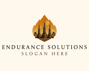 Thai Temple Landmark logo design