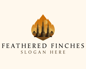 Thai Temple Landmark logo design