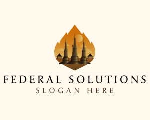 Thai Temple Landmark logo design