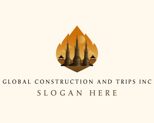 Thai Temple Landmark logo design