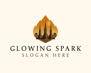 Thai Temple Landmark logo design