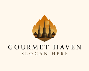 Thai Temple Landmark logo design