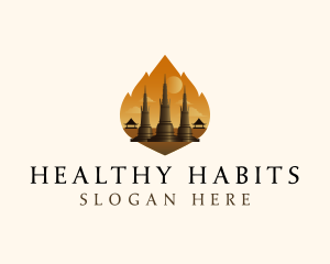 Thai Temple Landmark logo design