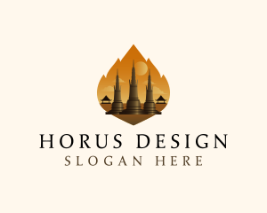 Thai Temple Landmark logo design