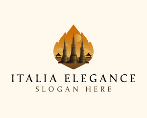 Thai Temple Landmark logo design