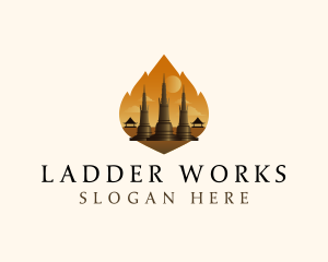 Thai Temple Landmark logo design