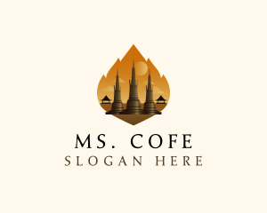 Thai Temple Landmark logo design