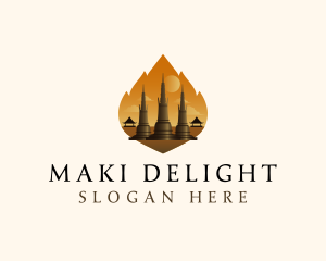 Thai Temple Landmark logo design