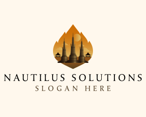 Thai Temple Landmark logo design