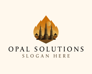 Thai Temple Landmark logo design