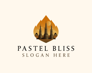 Thai Temple Landmark logo design