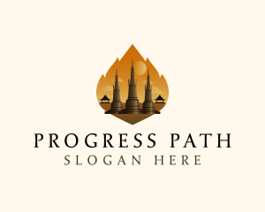 Thai Temple Landmark logo design