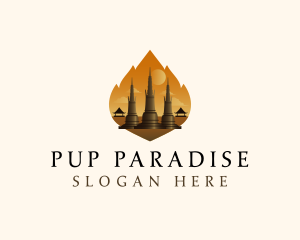 Thai Temple Landmark logo design