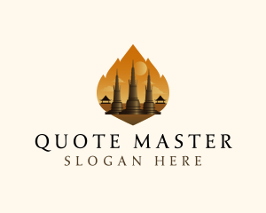 Thai Temple Landmark logo design