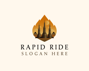 Thai Temple Landmark logo design