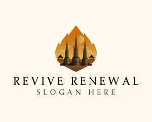 Thai Temple Landmark logo design