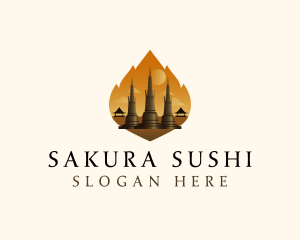 Thai Temple Landmark logo design